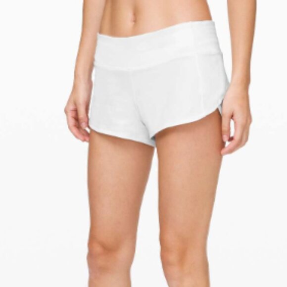 NWT Women's Lululemon Speed Up Low-Rise Short 2.5" Lined in White Size 12 - Picture 2 of 6